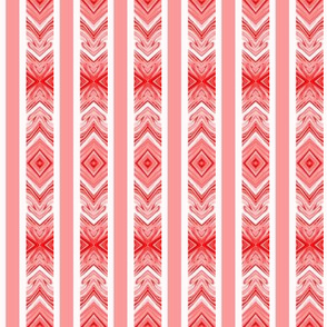 Medium - Coral  Arrowhead Stripes