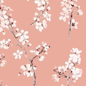 Cherry Blossoms Pattern in Pink