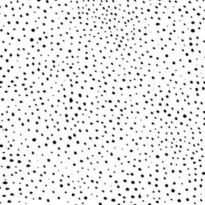 Cheetah spots animal print abstract spots and dots in raw ink dalmatian neutral nursery monochrome black and white