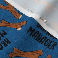 branch manager - sticks - twigs - tree branch - funny dog fabric - dark blue - LAD20