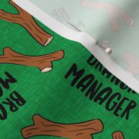 branch manager - sticks - twigs - tree branch - funny dog fabric - green - LAD20