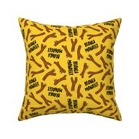 branch manager - sticks - twigs - tree branch - funny dog fabric - yellow - LAD20