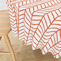 hand drawn herringbone | large scale in burnt red