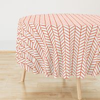 hand drawn herringbone | large scale in burnt red