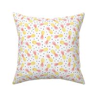 (small scale) pineapples - summer - pink w/ polka - LAD20