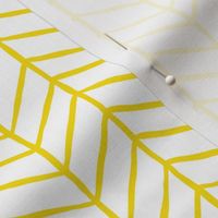 hand drawn herringbone | small scale in yellow