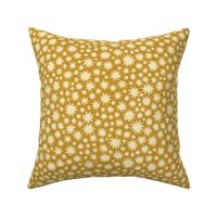 textured stars - small scale - mustard