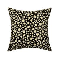 textured stars - small scale - black