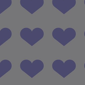 gray with purple hearts