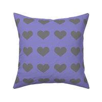 lavender with gray hearts