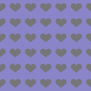 lavender with gray hearts