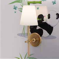 The letter F and Panda, white background