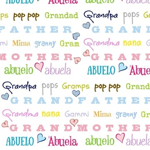 grandparents hearts Abuela Abuelo - XL 19 