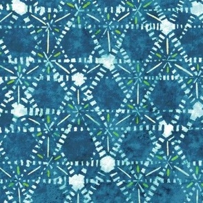 Dark blue navy triangles tiedye (large)