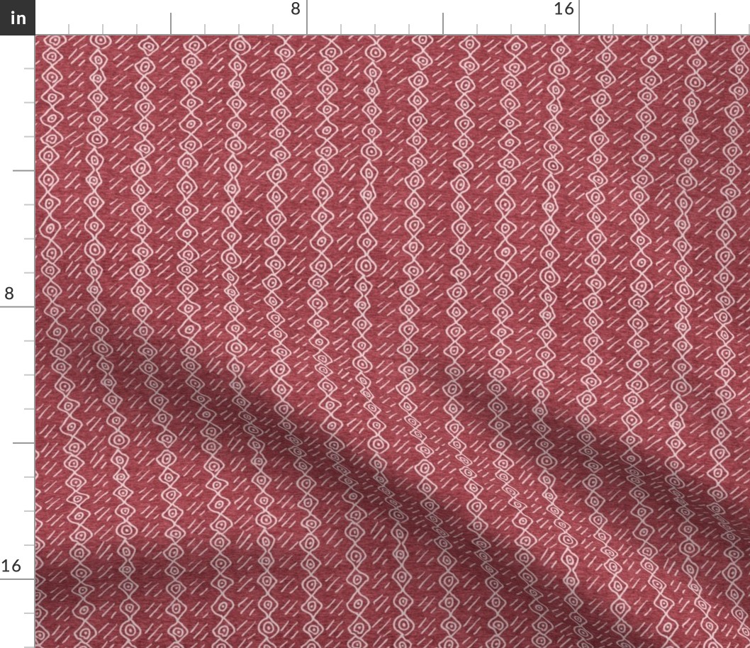 Diamond Stripe (red heather)