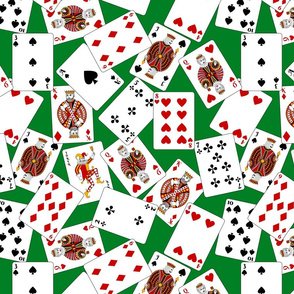 Playing cards (large scale, green)