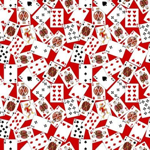 Playing cards (small scale, red)