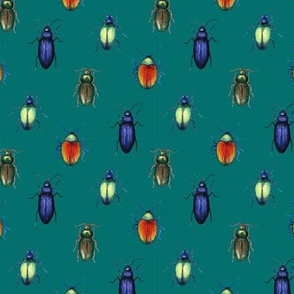 beetles (medium scale, teal)