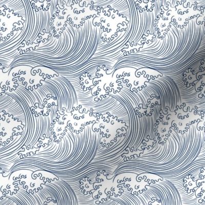 Japanese waves white (small scale)