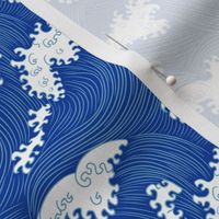 Japanese waves blue (small scale) 