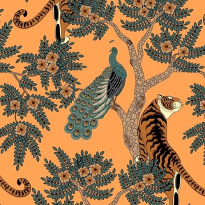 tiger and peacock orange (large scale)