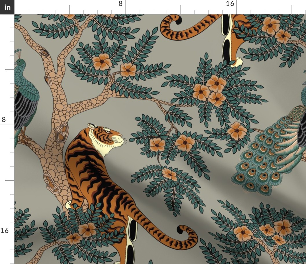 tiger and peacock gray (large scale)