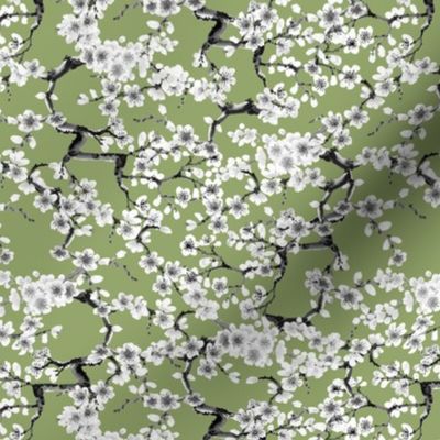 cherry blossom olive green (small scale)