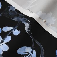 blue sakura on black (large scale)