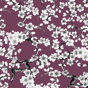 cherry blossom grape purple (large scale)