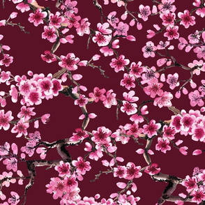 sakura burgundy (large scale)