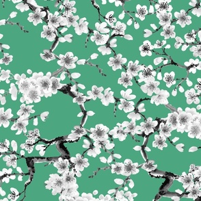 cherry blossom emerald (large scale)