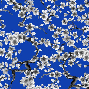 cherry blossom dark blue (large scale)