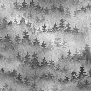 Foggy forest gray (large scale)