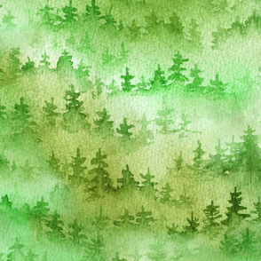 Foggy forest green (large scale)