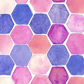 Hexagon pink and purple