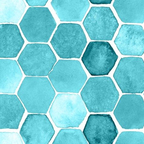 Hexagon turquoise