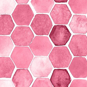 Hexagon warm pink