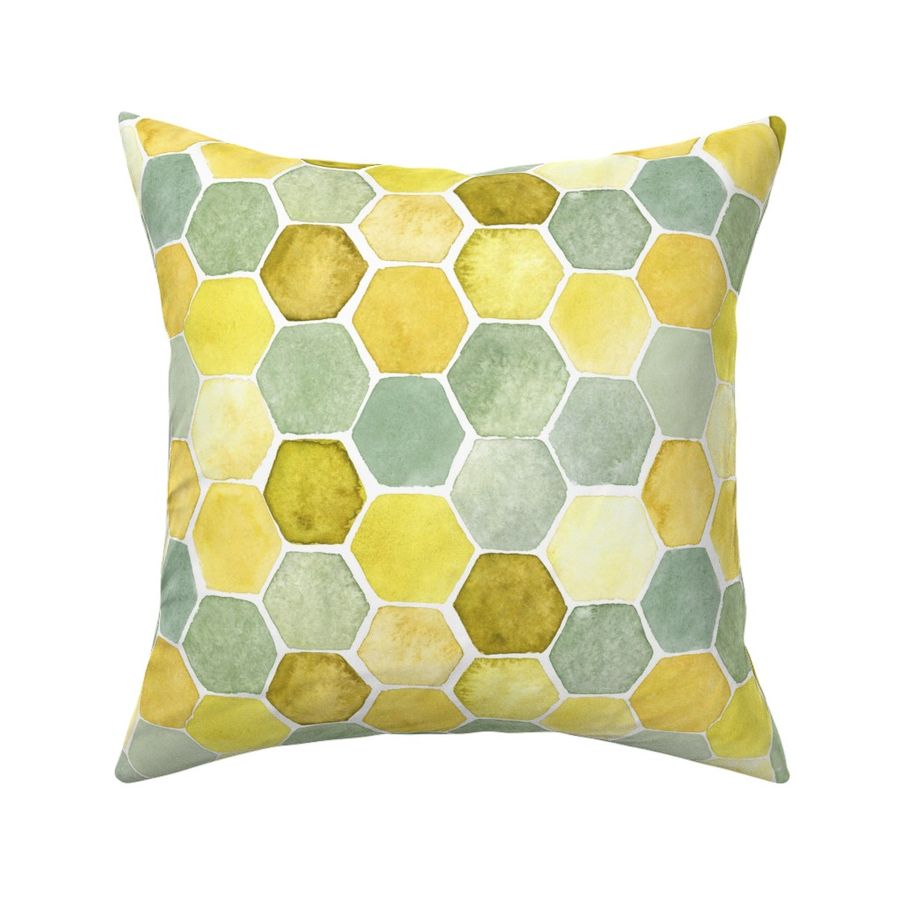 Hexagon yellow and gray