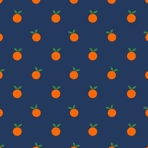 (XS) Oh My Clementine - XS on Navy Blue / Navy Peony