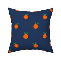 (M) Oh My Clementine - Medium on Navy Blue / Navy Peony