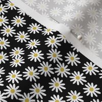 MINI  daisy fabric/ daisies black and 