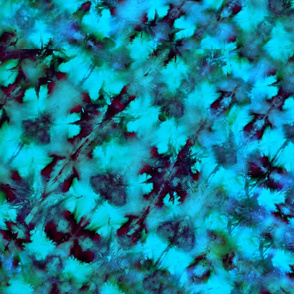 textile-Palm springs tie dye-aqua dk.blue