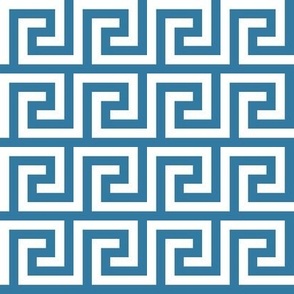 2" Greek Key Pattern | Cerulean Blue Collection-ch