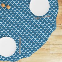 2" Fish Scale Pattern | Cerulean Blue Collection