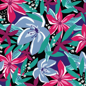 Tropical Floral Midnight