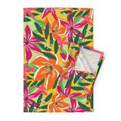 Tropical Floral Orange Pink