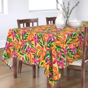 Tropical Floral Orange Pink