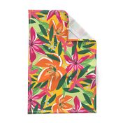 Tropical Floral Orange Pink