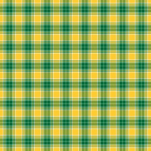 Small Scale Plaid Green Gold