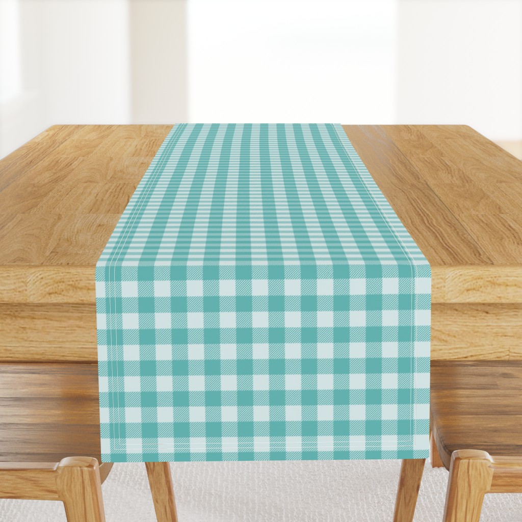 Aqua Buffalo Plaid